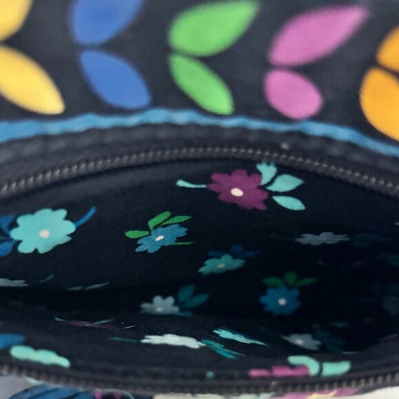 Vera Bradley Midnight Blues Little Flap Hipster Crossbody Bag Retired - Picture 8 of 11